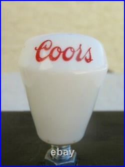1940's COORS PORCELAIN TAP HANDLE, BALL KNOB, SNOW CONE, ICE CREAM CONE, POTTERY