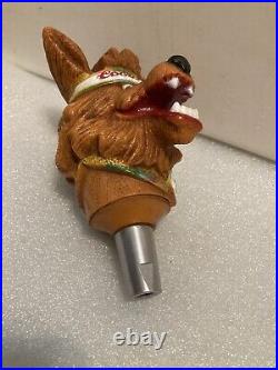 1992 COORS LIGHT BEER WOLF WITH HEADBAND AND BANDANA draft beer tap handle USA
