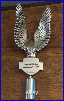 2002 Harley Davidson Eagle Shield Metal Beer Bar Tap Handle Limited #1788/2500