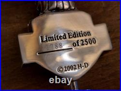2002 Harley Davidson Eagle Shield Metal Beer Bar Tap Handle Limited #1788/2500