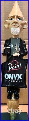 2012 Stevens Point Brewery Beer Onyx Black Ale Pointy Head Tap Handle
