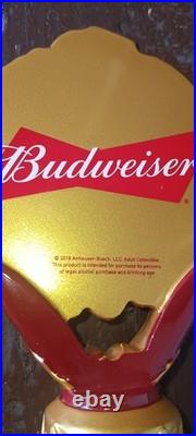 2018 Bradford Exchange Budweiser Beer Tap Handle Draft Pub Bar Ware Decor