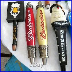 21 Beer Tap Handles Lot pre owned Magic Hat-Bud-Sea Dog-Stella-Shipyard