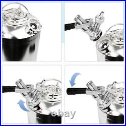 2.5 Gallon/10 L Cleaning Keg Beer Line Cleaning Kit with 2D Coupler Keg Line NEW