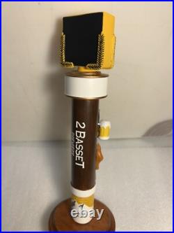 2 BASSET BREWING JURASSIC BARK AMBER LAGER draft beer tap handle. MONTANA