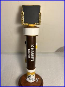2 BASSET BREWING JURASSIC BARK AMBER LAGER draft beer tap handle. MONTANA