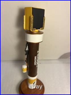 2 BASSET BREWING JURASSIC BARK AMBER LAGER draft beer tap handle. MONTANA