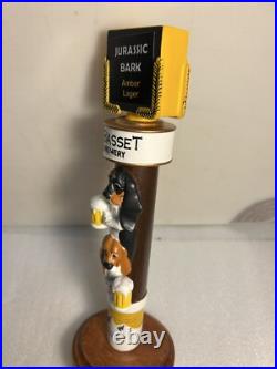 2 BASSET BREWING JURASSIC BARK AMBER LAGER draft beer tap handle. MONTANA