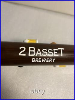 2 BASSET BREWING JURASSIC BARK AMBER LAGER draft beer tap handle. MONTANA