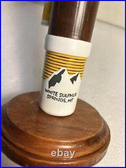 2 BASSET BREWING JURASSIC BARK AMBER LAGER draft beer tap handle. MONTANA 2 BASSET BREWING JURASSIC BARK AMBER LAGER draft beer tap handle. MONTANA