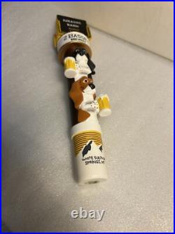 2 BASSET BREWING JURASSIC BARK AMBER LAGER draft beer tap handle. MONTANA