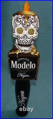 2 NEW Modelo Especial & Negra Sugar Skull Beer Tap Handles 10 Day Of The Dead