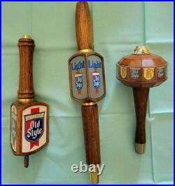 3-Vintage Heileman's Old Style Beer tap handles