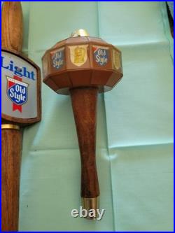 3-Vintage Heileman's Old Style Beer tap handles