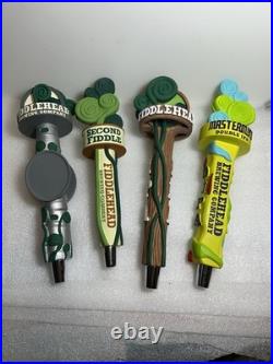 4 DIFFERENT FIDDLEHEAD BREWING FIDDLEHEAD draft beer tap handles. VERMONT