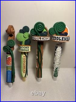 4 DIFFERENT FIDDLEHEAD BREWING FIDDLEHEAD draft beer tap handles. VERMONT