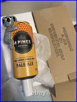 4 PINES DOWN UNDER APLE ALE KOALA ON A CAN draft beer tap handle. AUSTRALIA