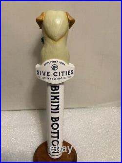 5IVE CITIES BIKINI BOTTOM PINEAPPLE WHEAT LABRADOR draft beer tap handle. IOWA