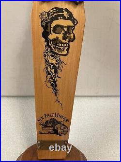 6 FEET UNDER BREWPUB & FISH HOUSE CASKET ALE draft beer tap handle. GEORGIA