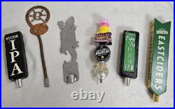 6pc Craft Beer Tap Handle Lot Deep Ellum Dallas Blonde, Stone IPA, Magic Hat#9