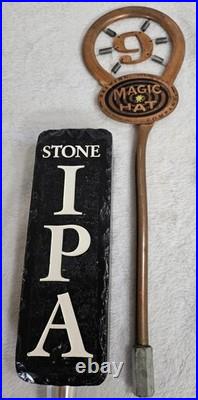 6pc Craft Beer Tap Handle Lot Deep Ellum Dallas Blonde, Stone IPA, Magic Hat#9