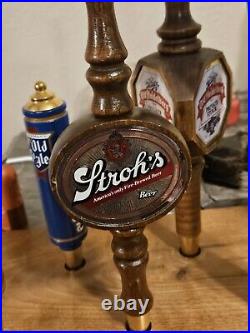 7 Beer Tap Handles Mounted On Base, Removeable By Unscrewing