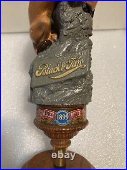 ANHEUSER BUSCH BLACK BEAR AND TAN LION SPECIALTY draft beer tap handle. USA
