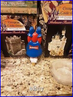 ANHEUSER BUSCH Budweiser Bud Man Beer Tap Handle. New in box. MINT CONDITION