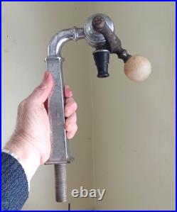 Antique Heavy Chrome Beer Tap Or Soda Fountain Faucet With Marble Knob Handle