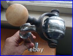 Antique Heavy Chrome Beer Tap Or Soda Fountain Faucet With Marble Knob Handle
