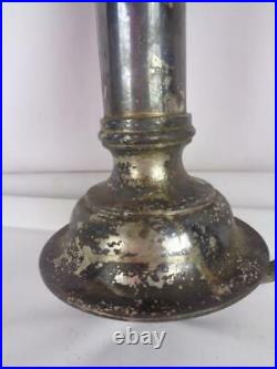 Antique Silver Plate over Solid Brass Soda Fountain Beer Tap- Marble Handle