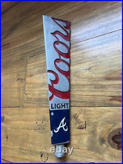 Atlanta Braves Coors Light Beer Tap Handle Brewery Keg Draft Collectible Bar Pub