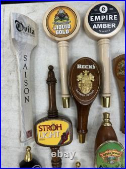 BEER TAPS! Huge Lot Of 24 Tap Handles Assorted Brands Wow! Vintage