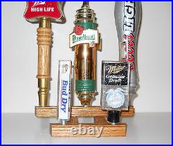 BEER TAP HANDLE DISPLAY LOT OF 10 (10 EACH HOLDS 50 TAPS) a KEGERATOR must