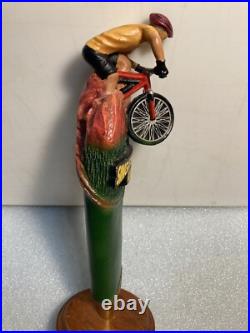 BOULDER BEER COMPANY SINGLETRACK ALE MOUNTAIN BIKER beer tap handle. COLORADO