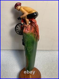 BOULDER BEER COMPANY SINGLETRACK ALE MOUNTAIN BIKER beer tap handle. COLORADO