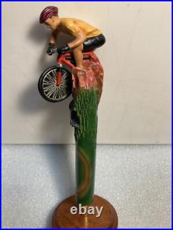 BOULDER BEER COMPANY SINGLETRACK ALE MOUNTAIN BIKER beer tap handle. COLORADO