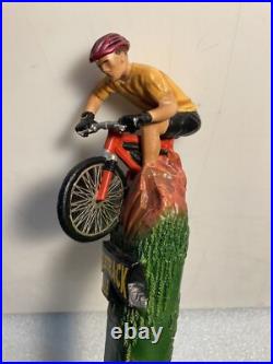 BOULDER BEER COMPANY SINGLETRACK ALE MOUNTAIN BIKER beer tap handle. COLORADO