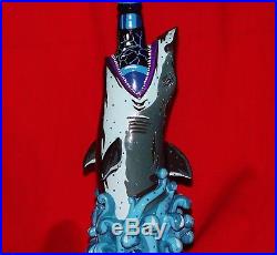 BRAND NEW IN BOX BEAUTIFUL DOGFISH HEAD 2013 TAP HANDLE SHARK withCOASTERS & STAND