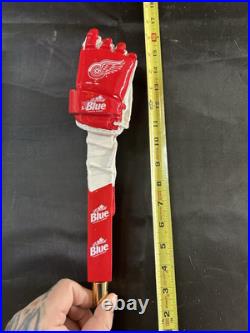 BRAND NEW Labatt Blue NHL Detroit Red Wings Hockey Goalie Glove Beer Tap Handle