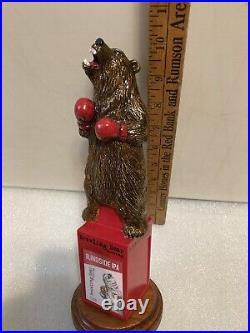 BRAWLING BEAR HEAVYWEIGHT CHAMPION BOXING BROWN BEAR beer tap handle. MARYLAND