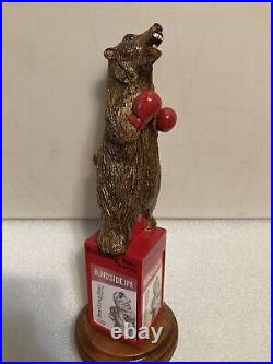 BRAWLING BEAR HEAVYWEIGHT CHAMPION BOXING BROWN BEAR beer tap handle. MARYLAND BRAWLING BEAR HEAVYWEIGHT CHAMPION BOXING BROWN BEAR beer tap handle. MARYLAND