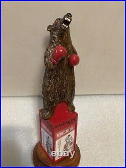 BRAWLING BEAR HEAVYWEIGHT CHAMPION BOXING BROWN BEAR beer tap handle. MARYLAND
