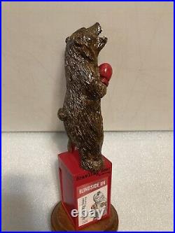 BRAWLING BEAR HEAVYWEIGHT CHAMPION BOXING BROWN BEAR beer tap handle. MARYLAND