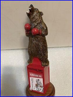 BRAWLING BEAR HEAVYWEIGHT CHAMPION BOXING BROWN BEAR beer tap handle. MARYLAND
