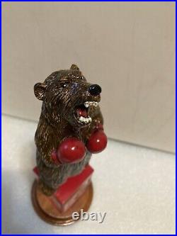 BRAWLING BEAR HEAVYWEIGHT CHAMPION BOXING BROWN BEAR beer tap handle. MARYLAND