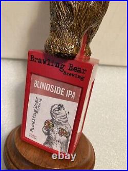 BRAWLING BEAR HEAVYWEIGHT CHAMPION BOXING BROWN BEAR beer tap handle. MARYLAND BRAWLING BEAR HEAVYWEIGHT CHAMPION BOXING BROWN BEAR beer tap handle. MARYLAND