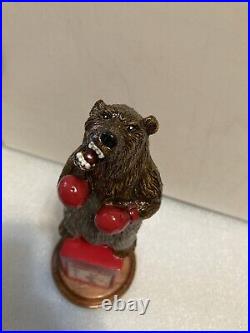 BRAWLING BEAR HEAVYWEIGHT CHAMPION BOXING BROWN BEAR beer tap handle. MARYLAND