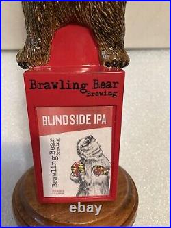 BRAWLING BEAR HEAVYWEIGHT CHAMPION BOXING BROWN BEAR beer tap handle. MARYLAND