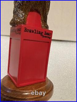 BRAWLING BEAR HEAVYWEIGHT CHAMPION BOXING BROWN BEAR beer tap handle. MARYLAND